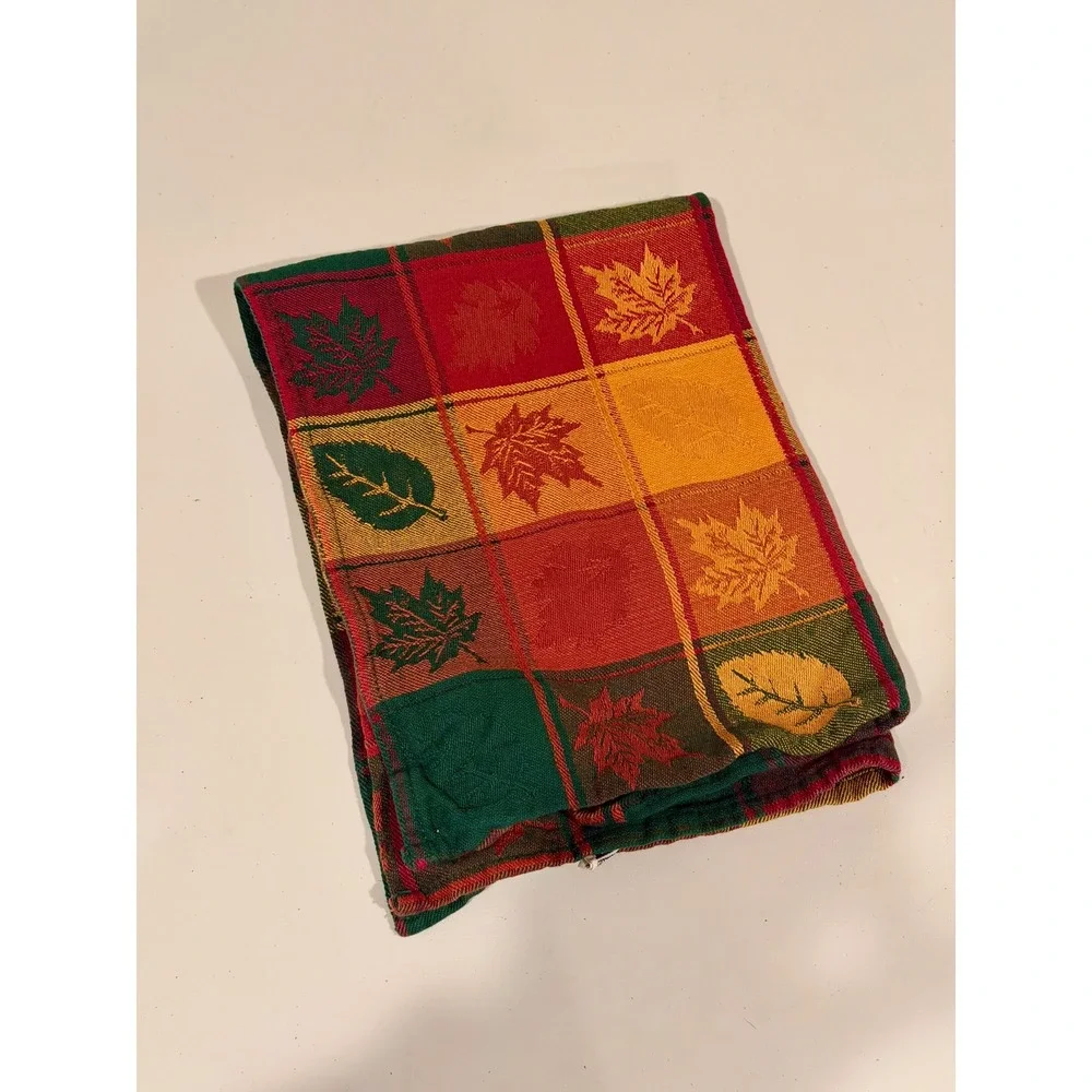 DII Thankful Autumn Leaves Kitchen Dish Towel Fall Thanksgiving Decor‎ Cotton